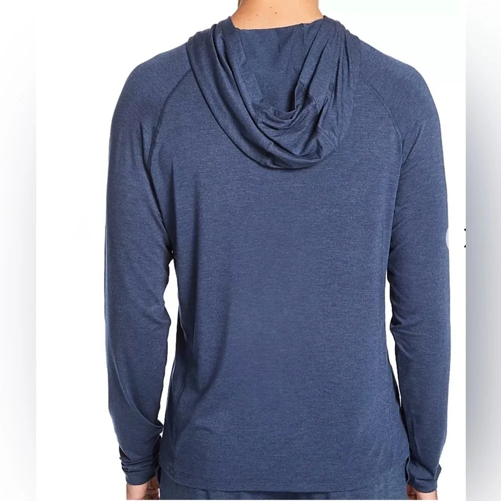 NWT Tommy John Second Skin Sweater Hoodie XL Dress Blues Heather Lounge Shirt